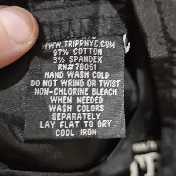 SOLD~Dolls Kill Tripp NYC Goth Black Crinoline Lace Tutu belt Skull Mini Skirt M - Picture 8 of 8